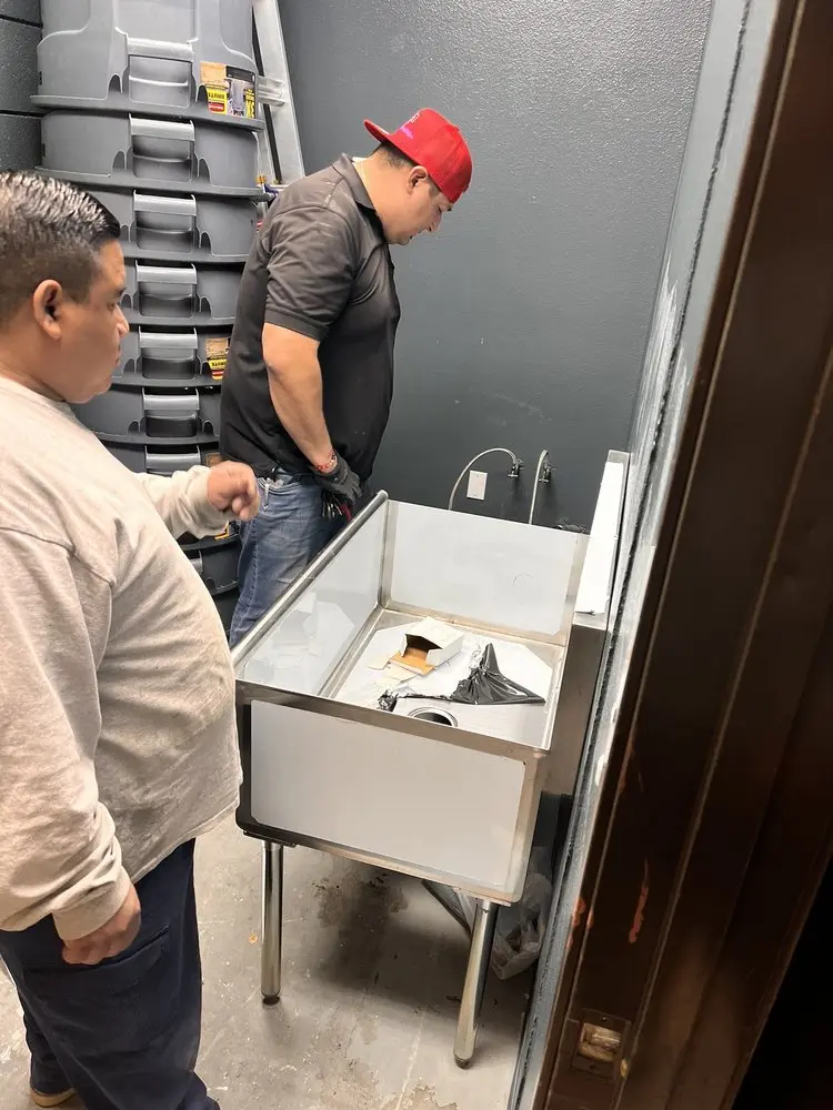 Commercial plumbing and sink installation in Spencer